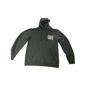 Quiksilver Men's Black Stamp Graphic Pullover Hoodie Medium